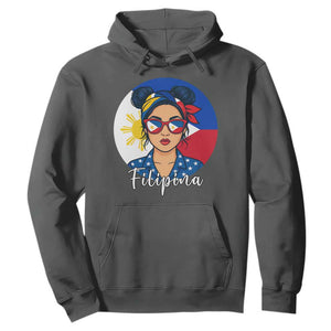 Philippines Girl Filipina Hoodie Flag Filipino Pride TS12 Dark Heather Print Your Wear