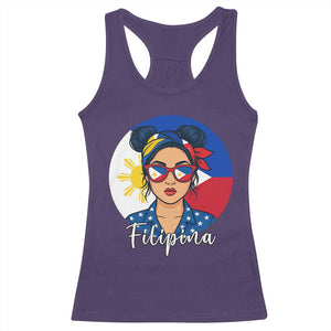 Philippines Girl Filipina Racerback Tank Top Flag Filipino Pride TS12 Purple Print Your Wear