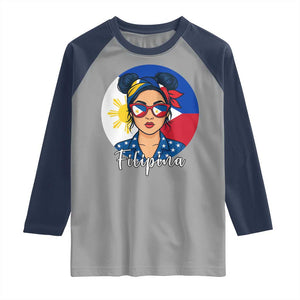 Philippines Girl Raglan Shirt Filipina Philippines Flag Filipino Pride TS12 Sport Gray Navy Print Your Wear