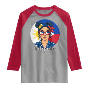 Philippines Girl Raglan Shirt Filipina Philippines Flag Filipino Pride TS12 Sport Gray Red Print Your Wear
