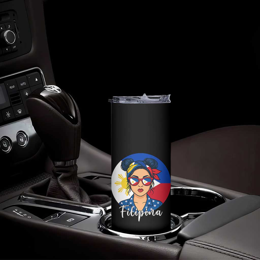 Philippines Girl Skinny Tumbler Filipina Philippines Flag Filipino Pride TS12 Print Your Wear