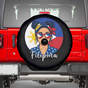 Philippines Girl Spare Tire Cover Filipina Philippines Flag Filipino Pride TS12 Black Print Your Wear