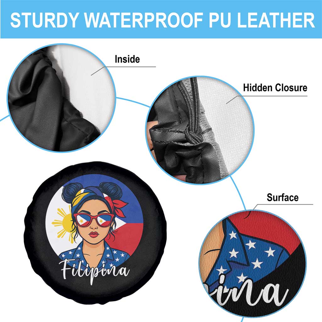 Philippines Girl Spare Tire Cover Filipina Philippines Flag Filipino Pride TS12 Print Your Wear