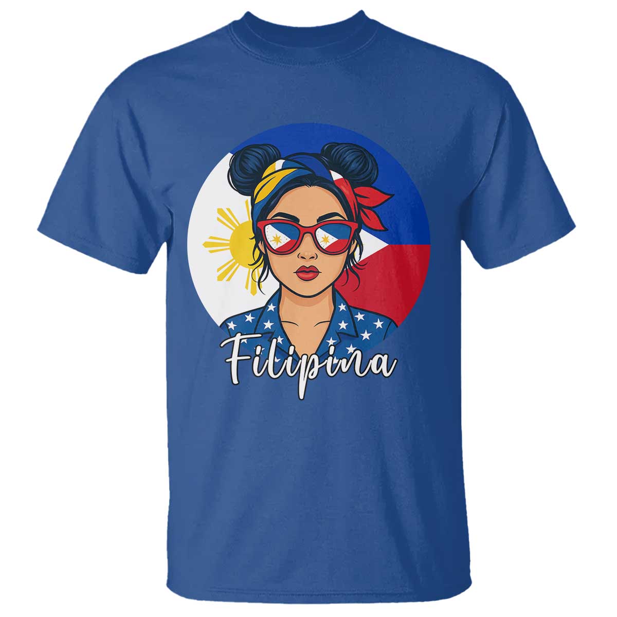 Philippines Girl Filipina T Shirt Flag Filipino Pride TS12 Royal Blue Print Your Wear