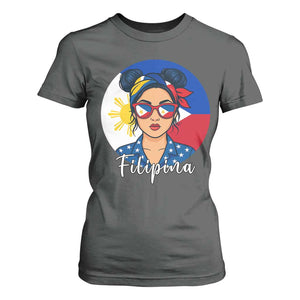 Philippines Girl Filipina T Shirt For Women Flag Filipino Pride TS12 Dark Heather Print Your Wear