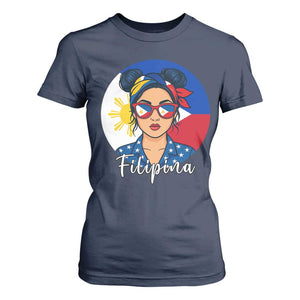 Philippines Girl Filipina T Shirt For Women Flag Filipino Pride TS12 Navy Print Your Wear