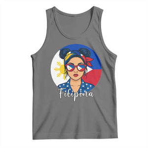 Philippines Girl Tank Top Filipina Philippines Flag Filipino Pride TS12 Black Heather Print Your Wear