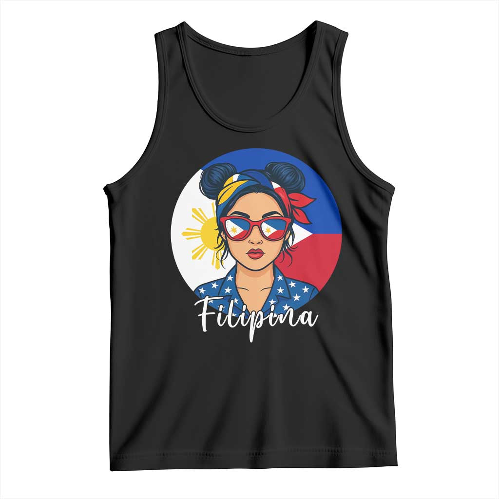 Philippines Girl Tank Top Filipina Philippines Flag Filipino Pride TS12 Black Print Your Wear
