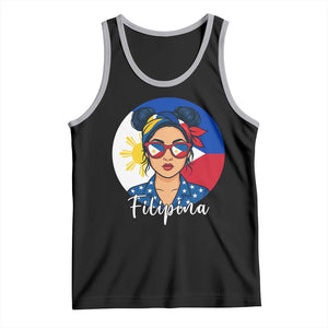 Philippines Girl Tank Top Filipina Philippines Flag Filipino Pride TS12 Black Athletic Heather Print Your Wear