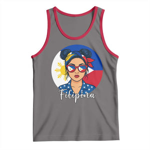 Philippines Girl Tank Top Filipina Philippines Flag Filipino Pride TS12 Deep Heather Red Print Your Wear