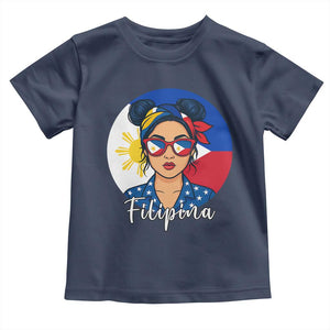 Philippines Girl Filipina Toddler T Shirt Flag Filipino Pride TS12 Navy Print Your Wear