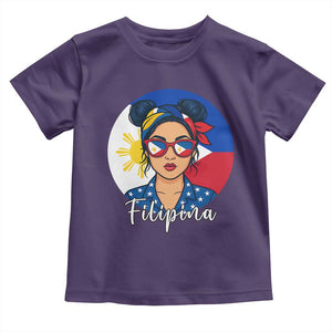 Philippines Girl Filipina Toddler T Shirt Flag Filipino Pride TS12 Purple Print Your Wear