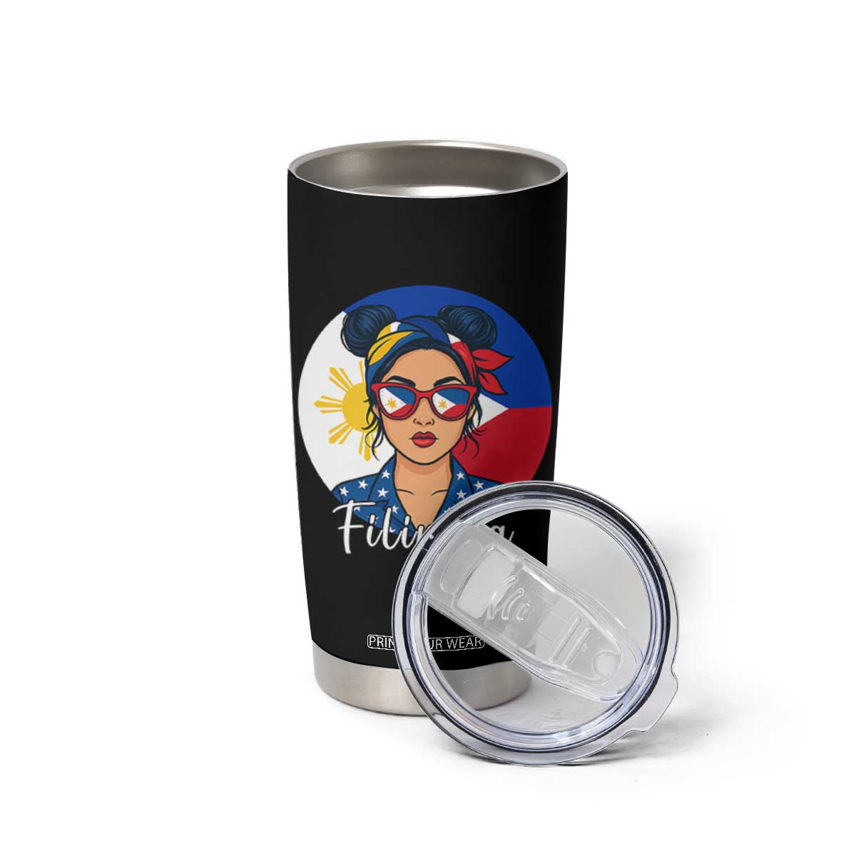 Philippines Girl Tumbler Cup Filipina Philippines Flag Filipino Pride TS12 Print Your Wear