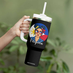 Philippines Girl Tumbler With Handle Filipina Philippines Flag Filipino Pride TS12 Print Your Wear