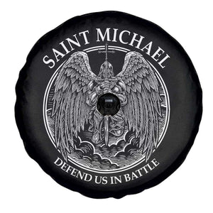 Saint Michael The Archangel Spare Tire Cover Defend Us In Battle Christian Faith TS12 Print Your Wear