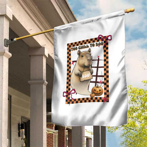 Halloween Capybara Garden Flag Funny Too Chill To Boo TS12 Print Your Wear