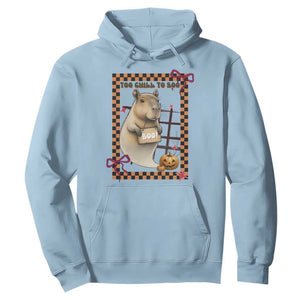 Halloween Capybara Hoodie Funny Too Chill To Boo TS12 Light Blue Print Your Wear