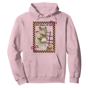 Halloween Capybara Hoodie Funny Too Chill To Boo TS12 Light Pink Print Your Wear