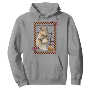 Halloween Capybara Hoodie Funny Too Chill To Boo TS12 Sport Gray Print Your Wear