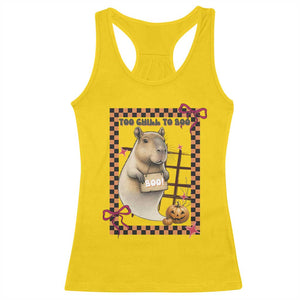 Halloween Capybara Racerback Tank Top Funny Too Chill To Boo TS12 Daisy Print Your Wear