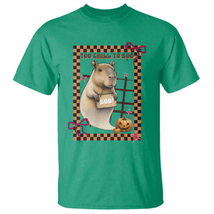 Halloween Capybara T Shirt Funny Too Chill To Boo TS12 Irish Green Print Your Wear