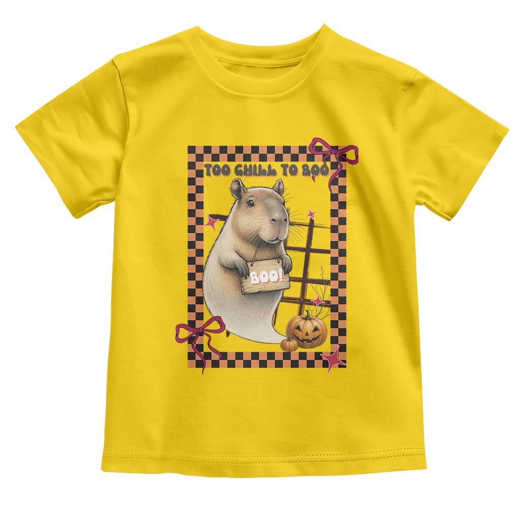 Halloween Capybara Toddler T Shirt Funny Too Chill To Boo TS12 Daisy Print Your Wear