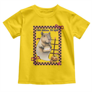 Halloween Capybara Toddler T Shirt Funny Too Chill To Boo TS12 Daisy Print Your Wear