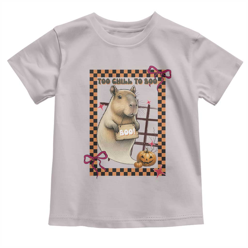 Halloween Capybara Toddler T Shirt Funny Too Chill To Boo TS12 Ice Gray Print Your Wear