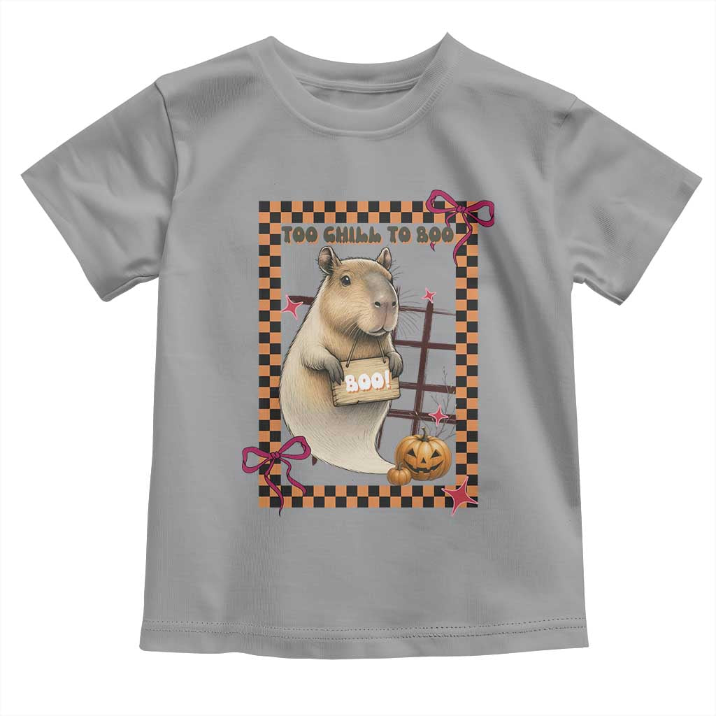 Halloween Capybara Toddler T Shirt Funny Too Chill To Boo TS12 Sport Gray Print Your Wear