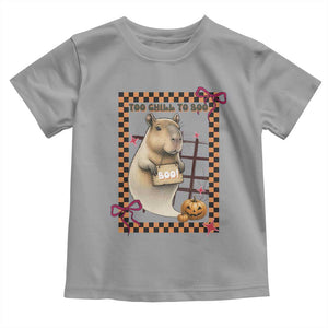 Halloween Capybara Toddler T Shirt Funny Too Chill To Boo TS12 Sport Gray Print Your Wear