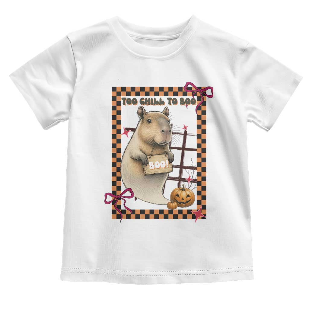 Halloween Capybara Toddler T Shirt Funny Too Chill To Boo TS12 White Print Your Wear