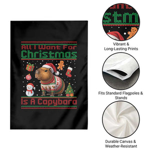 Funny Xmas Garden Flag All I Want For Christmas Is A Capybara TS12 Print Your Wear