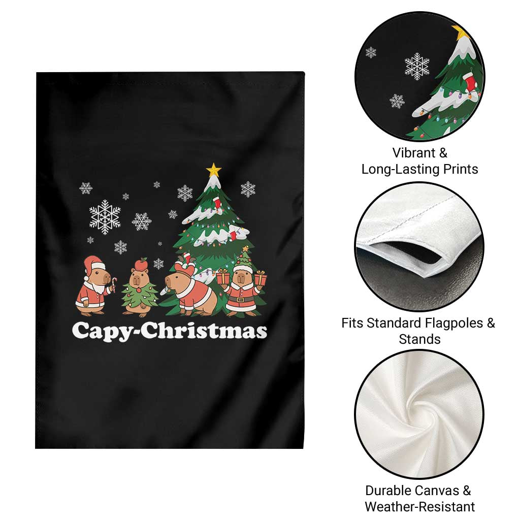 Christmas Capybara Garden Flag Funny Capy Xmas Gift Idea TS12 Print Your Wear