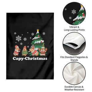 Christmas Capybara Garden Flag Funny Capy Xmas Gift Idea TS12 Print Your Wear