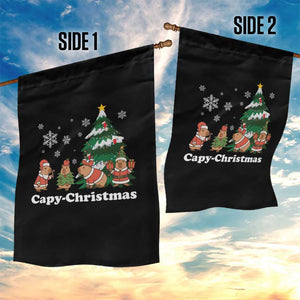 Christmas Capybara Garden Flag Funny Capy Xmas Gift Idea TS12 Print Your Wear