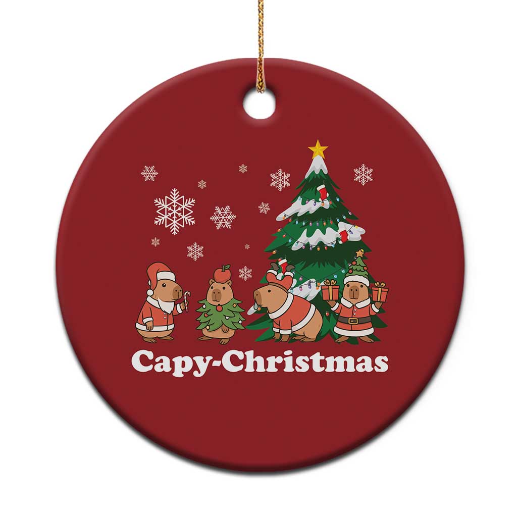 Xmas Capybara Christmas Ornament Funny Capy Xmas Gift Idea TS12 Print Your Wear