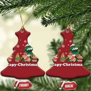 Xmas Capybara Christmas Ornament Funny Capy Xmas Gift Idea TS12 Christmas Tree Red Print Your Wear