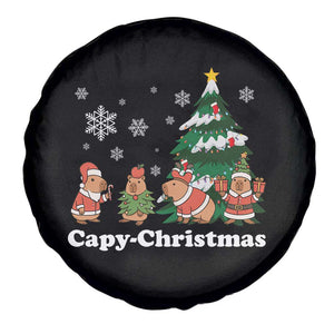 Christmas Capybara Spare Tire Cover Funny Capy Xmas Gift Idea TS12 Print Your Wear