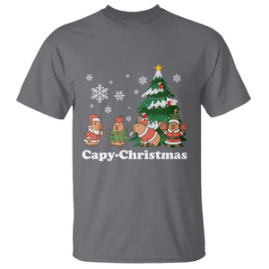 Christmas Capybara T Shirt Funny Capy Xmas Gift Idea TS12 Charcoal Print Your Wear
