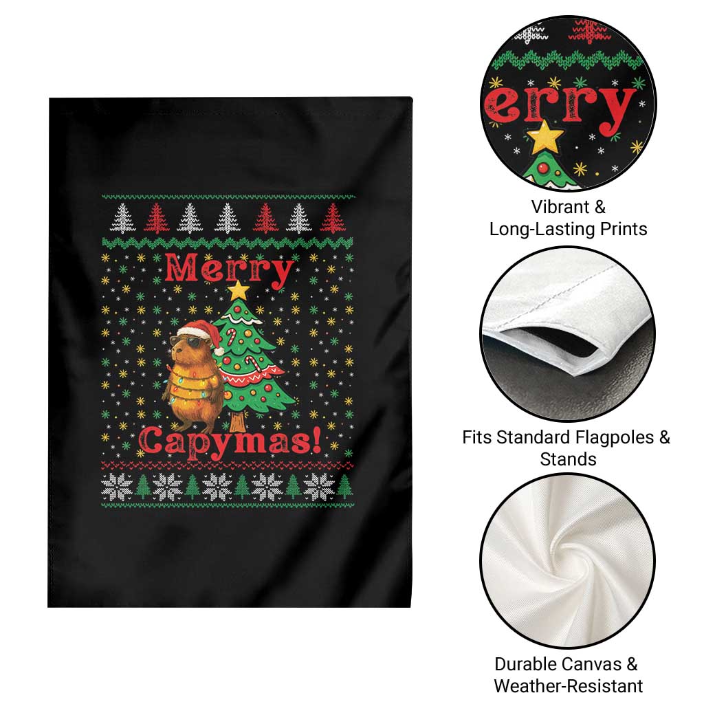 Funny Merry Capymas Garden Flag Capybara Christmas Party TS12 Print Your Wear