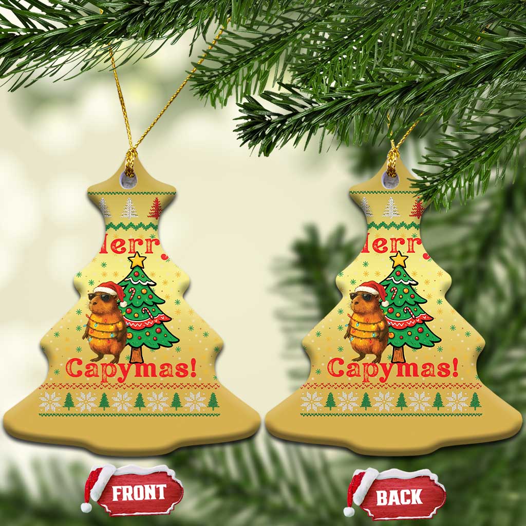 Funny Merry Capymas Christmas Ornament Capybara Xmas Party TS12 Christmas Tree Gold Print Your Wear