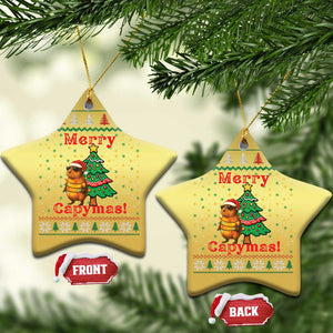 Funny Merry Capymas Christmas Ornament Capybara Xmas Party TS12 Star Gold Print Your Wear