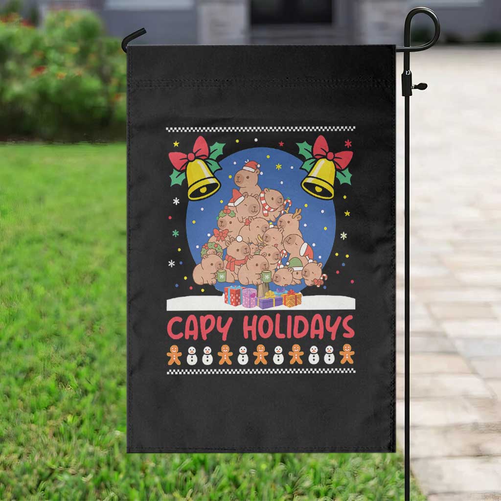 Capybara Christmas Tree Garden Flag Funny Capy Holidays Gift TS12 Print Your Wear