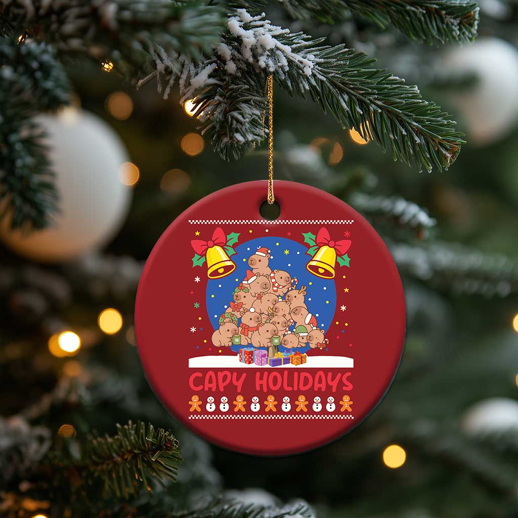 Capybara Xmas Tree Christmas Ornament Funny Capy Holidays Gift TS12 Print Your Wear