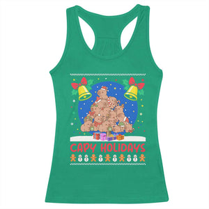 Capybara Christmas Tree Racerback Tank Top Funny Capy Holidays Gift TS12 Irish Green Print Your Wear