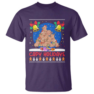 Capybara Christmas Tree T Shirt Funny Capy Holidays Gift TS12 Purple Print Your Wear