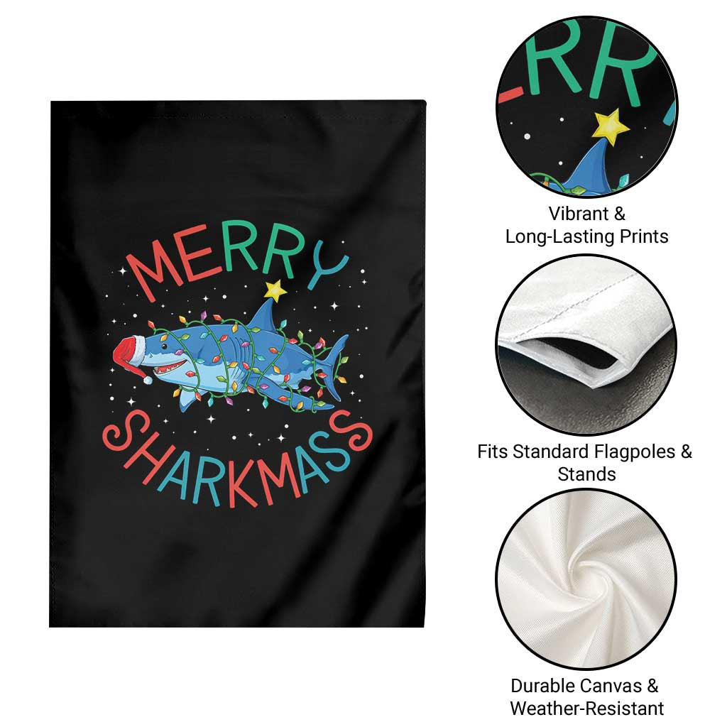 Christmas Shark Garden Flag Funny Merry Sharkmas Xmas Gift TS12 Print Your Wear