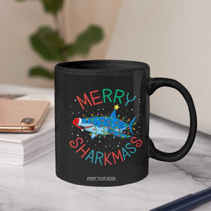 Christmas Shark Coffee Mug Funny Merry Sharkmas Xmas Gift TS12 Print Your Wear