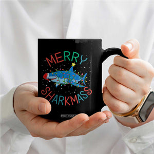 Christmas Shark Coffee Mug Funny Merry Sharkmas Xmas Gift TS12 Print Your Wear