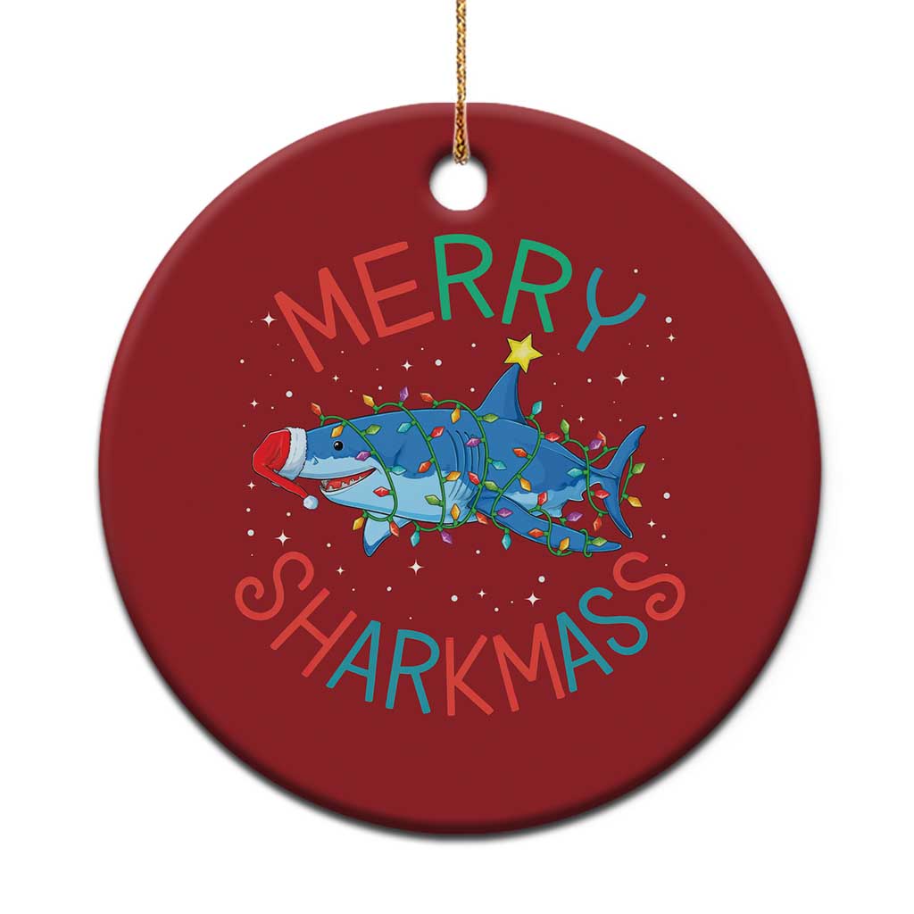 Xmas Shark Christmas Ornament Funny Merry Sharkmas Xmas Gift TS12 Print Your Wear